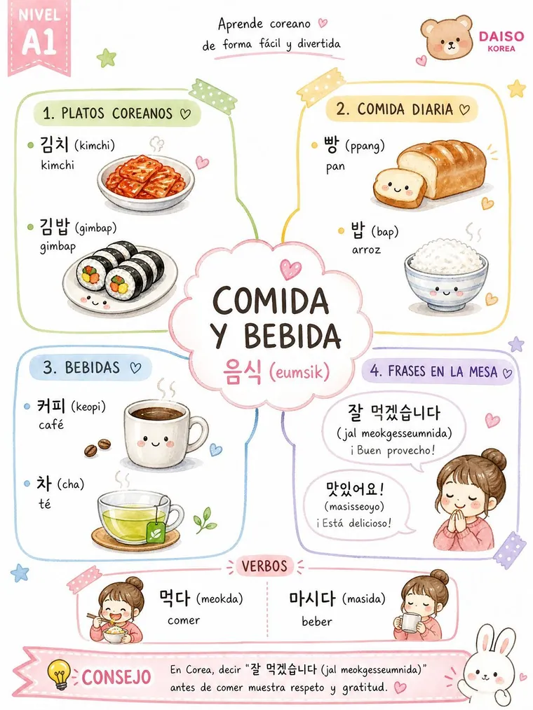 Mapa de vocabulario de comida