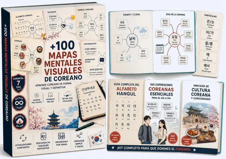 BeeKorean, kit completo: +100 mapas mentales y 4 bonos