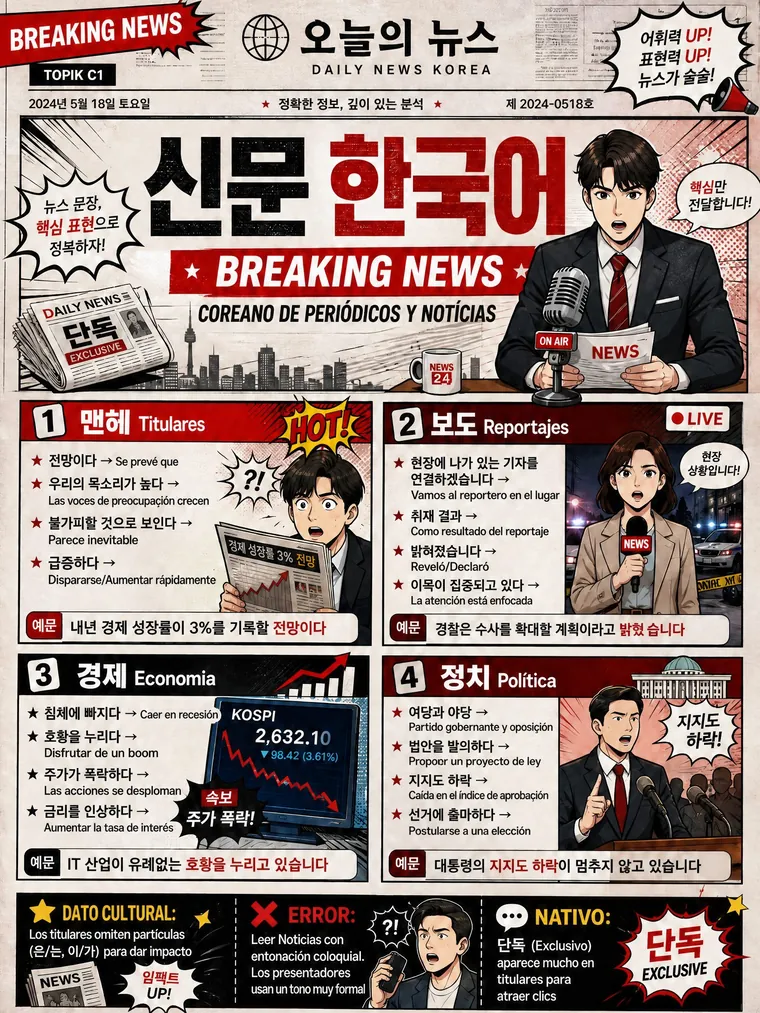 Mapa de coreano de noticias