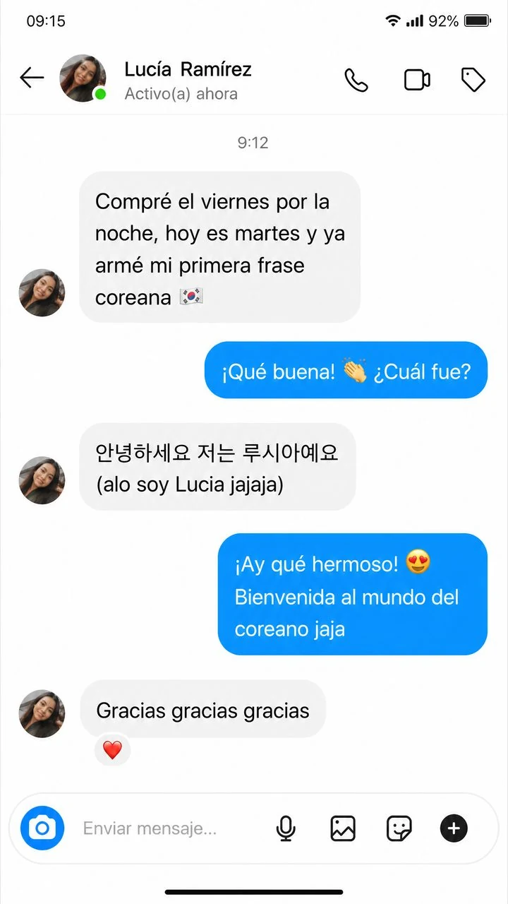 Testimonio real de estudiante por Instagram